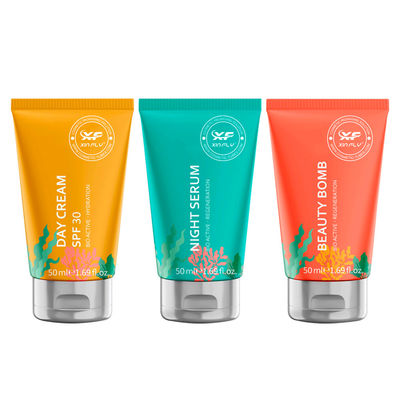 50ml PRC plastic Cosmetic Tube Package for Body Lotion with flip caps for facial cleanser and hand cream tube