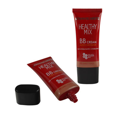 30ml 35ml offset Printed hot stamping Squeeze BB CC Cream Tubes Lotion Container Packaging With black Screw Cap