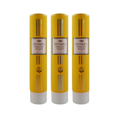 Printed oval hand cream plastic squeeze tube customized cosmetics sunscreen lotion packaging 75ml 100ml empty container
