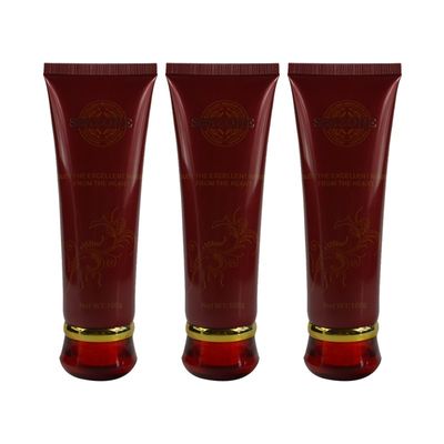 Custom empty soft cosmetic hand cream packaging squeeze round tube yellow