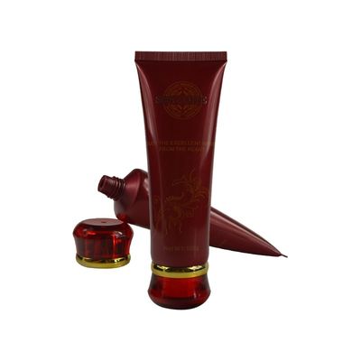 Custom empty soft cosmetic hand cream packaging squeeze round tube yellow