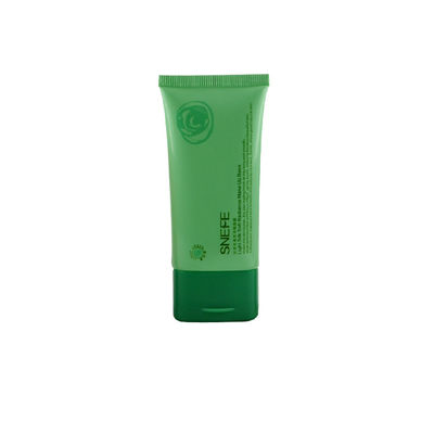 empty cosmetics tubes pe face wash packaging tube with bamboo printing cap